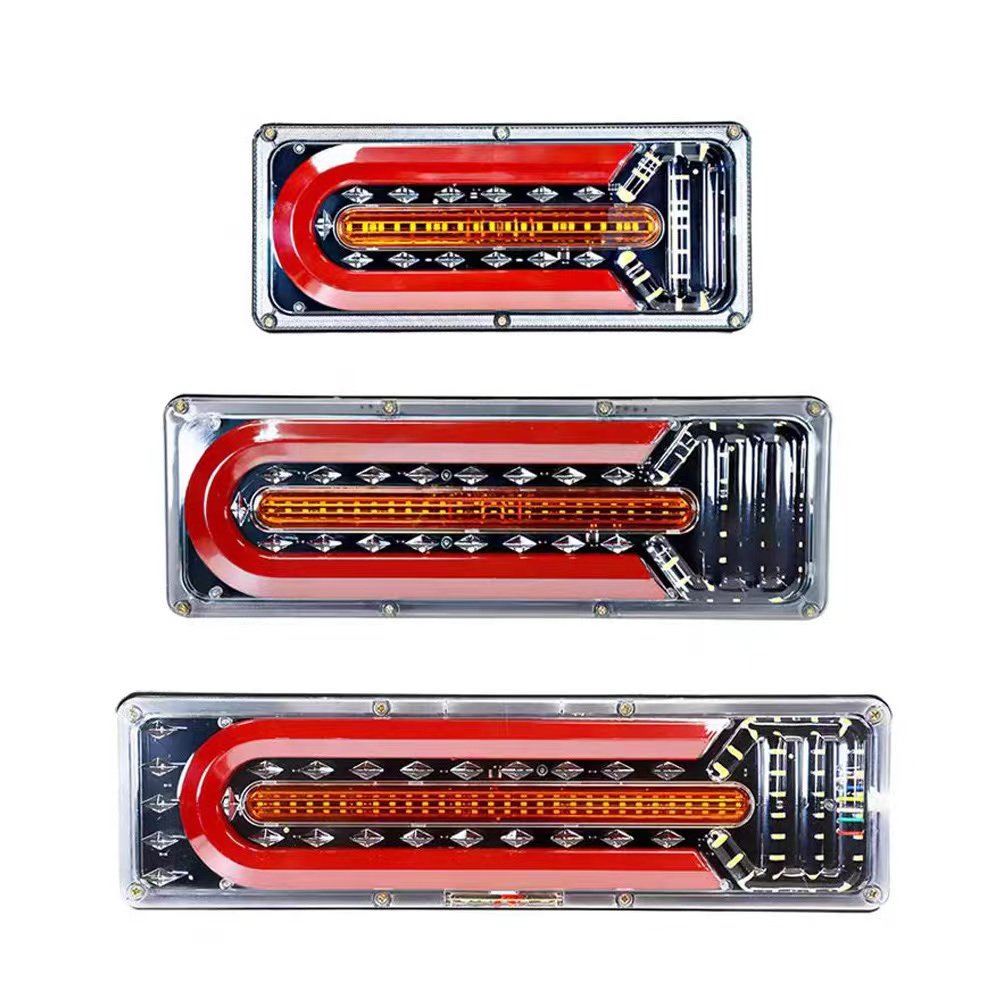 Waterproof 67 Multi-functional Led Trailer Tail Light Turn Direction Stop Reverse Rear Fog Lamp with Dynamic Indicator